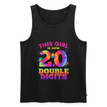 Dieses Mädchen Ist Jetzt 20 Zweistellig 20. - Männer Premium Bio Tank Top - Schwarz - Vorne - Michal (187cm)