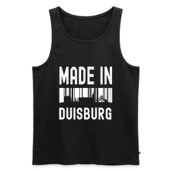 Duisburg - Männer Premium Bio Tank Top - Schwarz - Vorne - Michal (187cm)