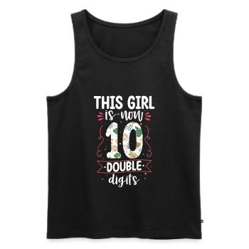 This Girl Is Now Two Digits 10 Years Old - Men's Premium Organic Tank Top - black - Front - Michal (187cm)