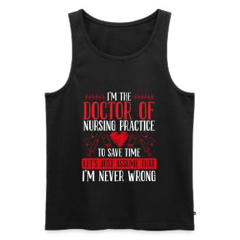 DNP Doctor Graduation DNP Nurse Degree Nursing - Men's Premium Organic Tank Top - black - Front - Michal (187cm)