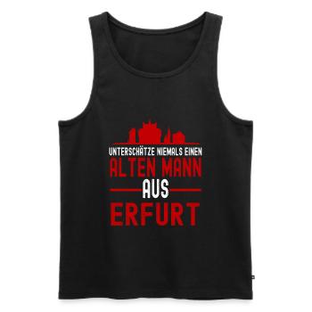 Erfurt Thüringen Skyline - Männer Premium Bio Tank Top - Schwarz - Vorne - Michal (187cm)