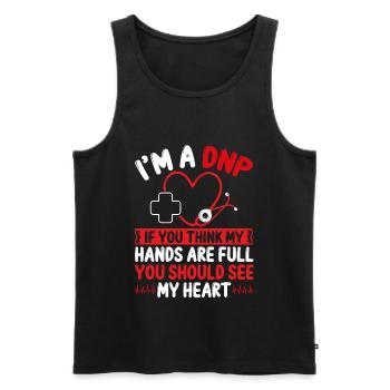 DNP Nurse DNP Graduation Doctor DNP Degree - Men's Premium Organic Tank Top - black - Front - Michal (187cm)