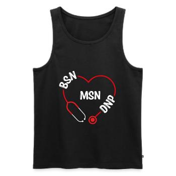 BSN MSN DNP DNP Doctor Appreciation Nurse - Men's Premium Organic Tank Top - black - Front - AI Model Male 178 light (178cm)