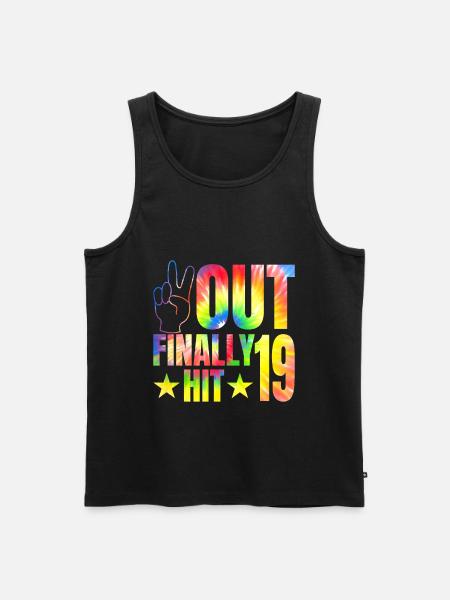 Finally hit 19-year-old celebrant 19. - Men's Premium Organic Tank Top - black