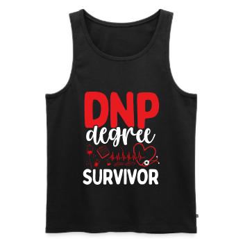 DNP Degree Survivor Funny DNP Doctor Nurse - Men's Premium Organic Tank Top - black - Front - Michal (187cm)