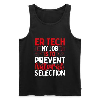 Emergency Room Nurse ER Technician ER Nurse - Men's Premium Organic Tank Top - black - Front - Michal (187cm)