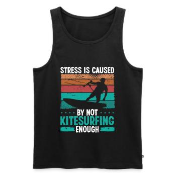 Kitesurf Vintage Kitesurf Rétro Kitesurf - Débardeur bio Premium Homme - noir - Devant - Michal (187cm)