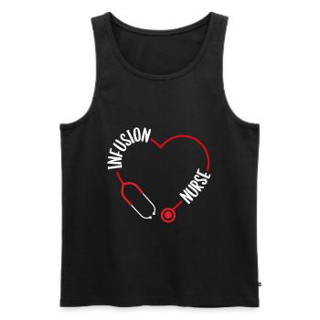 Infusion Nurse Stethoscope Nursing for Nurses - Männer Premium Bio Tank Top - Schwarz - Vorne - AI Model Male 178 light (178cm)