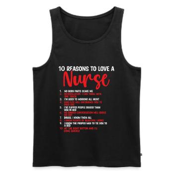 Emergency Room Nurse Cardiac Nurse CNA - Men's Premium Organic Tank Top - black - Front - Michal (187cm)
