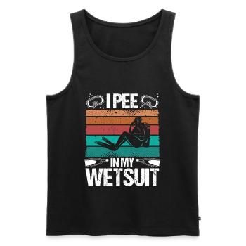 Scuba Diver I pee in my Wetsuit Funny Scuba Diving - Männer Premium Bio Tank Top - Schwarz - Vorne - Michal (187cm)
