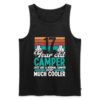 17 Year Old Camper Scouting Camping 17 Birthday - Men's Premium Organic Tank Top - black - Front - Michal (187cm)