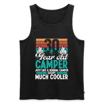 30 Year Old Camper Scouting Camping 30 Birthday - Männer Premium Bio Tank Top - Schwarz - Vorne - Michal (187cm)