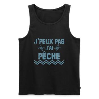 Je Peux Pas J'ai Pêche - Débardeur bio Premium Homme - noir - Devant - AI Model Male 178 light (178cm)