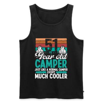 51 Year Old Camper Scouting Camping 51 Birthday - Men's Premium Organic Tank Top - black - Front - Michal (187cm)