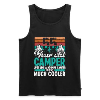 55 Year Old Camper Scouting Camping 55 Birthday - Men's Premium Organic Tank Top - black - Front - AI Model Male 178 light (178cm)
