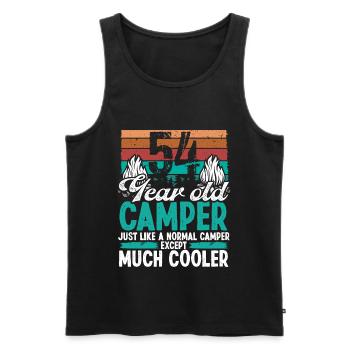 54 Year Old Camper Scouting Camping 54 Birthday - Men's Premium Organic Tank Top - black - Front - AI Model Male 178 light (178cm)