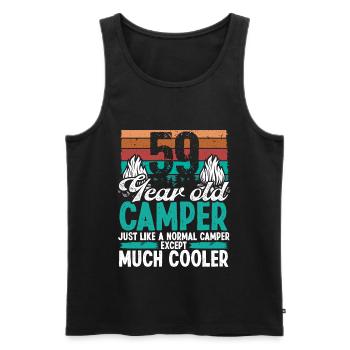 59 Year Old Camper Scouting Camping 59 Birthday - Men's Premium Organic Tank Top - black - Front - AI Model Male 178 light (178cm)