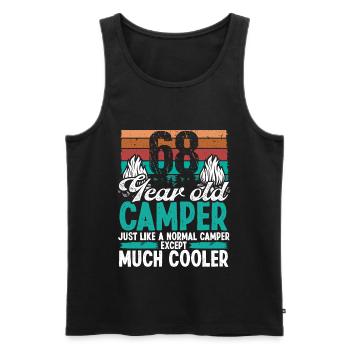 68 Year Old Camper Scouting Camping 68 Birthday - Men's Premium Organic Tank Top - black - Front - Michal (187cm)
