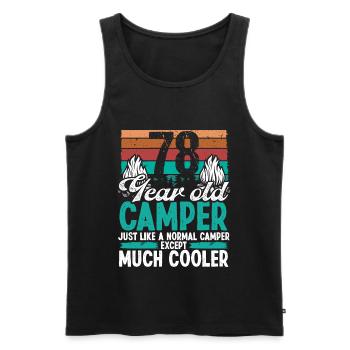 78 Year Old Camper Scouting Camping 78 Birthday - Men's Premium Organic Tank Top - black - Front - Michal (187cm)