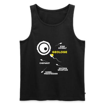 Geologie Geologe Geologist Geology Geologin - Männer Premium Bio Tank Top - Schwarz - Vorne - Michal (187cm)