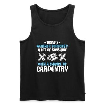 Zimmerer Zimmermann Zimmerei Carpenter Carpentry - Männer Premium Bio Tank Top - Schwarz - Vorne - Michal (187cm)
