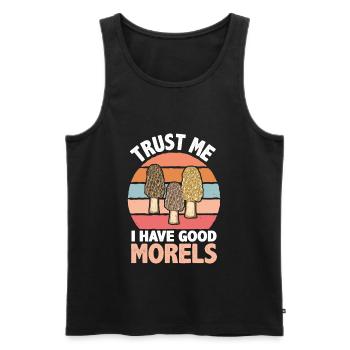Ich habe gute Morcheln Pilze Waldpilze - Männer Premium Bio Tank Top - Schwarz - Vorne - AI Model Male 178 light (178cm)