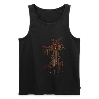 Cryptocurrency Bitcoin Blockchain Miners Clothing - Men's Premium Organic Tank Top - black - Front - AI Model Male 178 light (178cm)