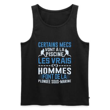 La Plongée Sous-marine Mer Idée Cadeau Poisson Eau - Débardeur bio Premium Homme - noir - Devant - Michal (187cm)