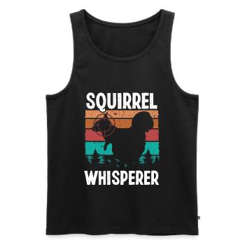Squirrel Removal Vintage Squirrel Whisperer - Männer Premium Bio Tank Top - Schwarz - Vorne - AI Model Male 178 light (178cm)