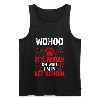 Funny Vet Tech School Friday Vet Tech Student - Männer Premium Bio Tank Top - Schwarz - Vorne - AI Model Male 178 light (178cm)