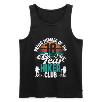 18 Year Old Hiker Mountains Hiking Birthday 18 - Männer Premium Bio Tank Top - Schwarz - Vorne - AI Model Male 178 light (178cm)
