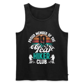19 Year Old Hiker Mountains Hiking Birthday 19 - Männer Premium Bio Tank Top - Schwarz - Vorne - AI Model Male 178 light (178cm)