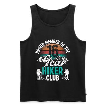 16 Year Old Hiker Mountains Hiking Birthday 16 - Männer Premium Bio Tank Top - Schwarz - Vorne - AI Model Male 178 light (178cm)