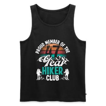 47 Year Old Hiker Mountains Hiking Birthday 47 - Männer Premium Bio Tank Top - Schwarz - Vorne - Michal (187cm)