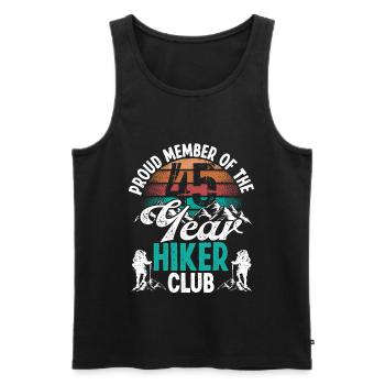 45 Year Old Hiker Mountains Hiking Birthday 45 - Männer Premium Bio Tank Top - Schwarz - Vorne - Michal (187cm)