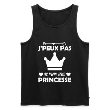 Je Peux Pas Je Suis Une Princesse Cadeau Amour - Débardeur bio Premium Homme - noir - Devant - Michal (187cm)