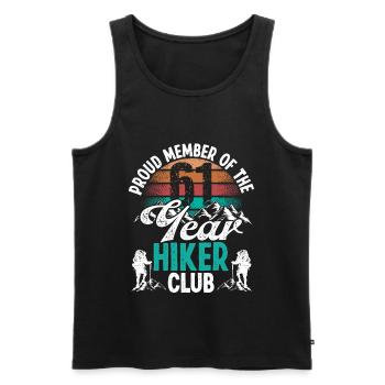 61 Year Old Hiker Mountains Hiking Birthday 61 - Männer Premium Bio Tank Top - Schwarz - Vorne - Michal (187cm)