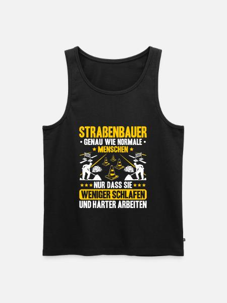 Straßenbauer Asphaltbauer Straßenbau - Männer Premium Bio Tank Top - Schwarz