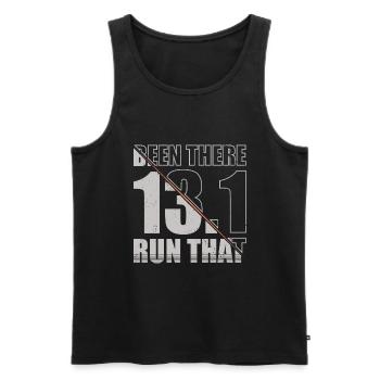 J’ai couru ce 13.1 Runner Marathon Trail - Débardeur bio Premium Homme - noir - Devant - Michal (187cm)