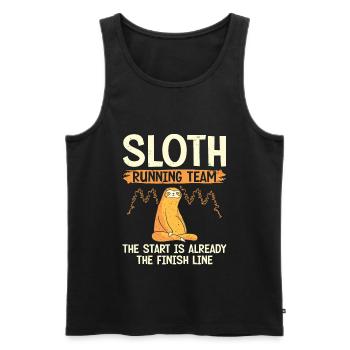 Sloth Running Team Runner Marathon Trail - Men's Premium Organic Tank Top - black - Front - AI Model Male 178 light (178cm)