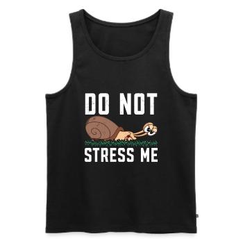 Don't make me Stress Runner Marathon clothing - Men's Premium Organic Tank Top - black - Front - Michal (187cm)