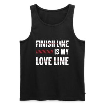 Ziellinie Ist Meine Liebeslinie - Männer Premium Bio Tank Top - Schwarz - Vorne - Michal (187cm)