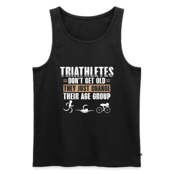 Triathleten Werden Nicht Alt Triathlon Athleten - Männer Premium Bio Tank Top - Schwarz - Vorne - Michal (187cm)