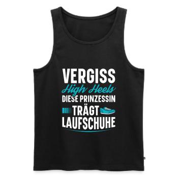 Vergessen Sie High Heels Diese Prinzessin Trägt - Männer Premium Bio Tank Top - Schwarz - Vorne - AI Model Male 178 light (178cm)
