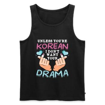 Es Sei Denn, Du Bist Koreaner, Dann Will Ich - Männer Premium Bio Tank Top - Schwarz - Vorne - Michal (187cm)