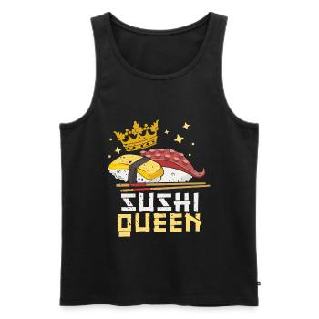 Sushi Queen Amateurs de sushi Japon Japonais - Débardeur bio Premium Homme - noir - Devant - AI Model Male 178 light (178cm)