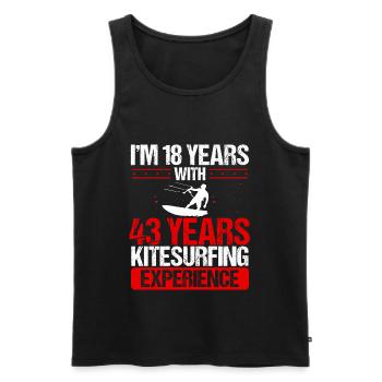 61 Year Old Kitesurfer Kiteboarding 61 Birthday - Männer Premium Bio Tank Top - Schwarz - Vorne - Michal (187cm)