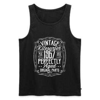 1967 Birthday Kitesurfer Kiteboarding Born in 1967 - Männer Premium Bio Tank Top - Schwarz - Vorne - Michal (187cm)