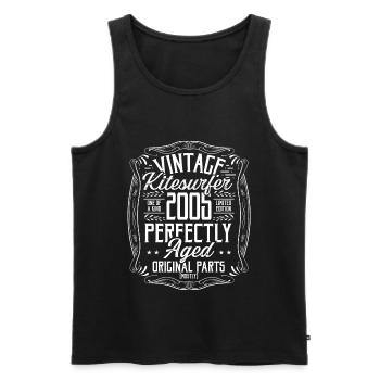 2005 Birthday Kitesurfer Kiteboarding Born in 2005 - Männer Premium Bio Tank Top - Schwarz - Vorne - Michal (187cm)