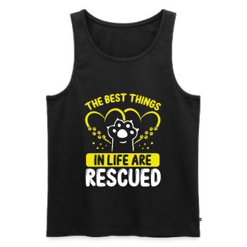 Shelter Cats Foster Animal Cat Rescuer Adopt - Männer Premium Bio Tank Top - Schwarz - Vorne - Michal (187cm)
